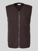 Samsøe Samsøe Gilet met ritssluiting Donkerbruin