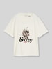 Tom Tailor Loose Fit T-Shirt aus reiner Baumwolle mit Peanuts-Print Offwhite