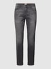 MCNEAL Slim Fit Jeans mit Label-Detail Mittelgrau
