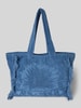 SUN OF A BEACH Strandtasche aus Frottee mit Fransen Blau