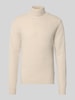 Casual Friday Slim fit coltrui van wolmix model 'Karl' Offwhite