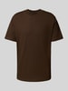 SELECTED HOMME Regular fit T-shirt van puur katoen, model 'COLMAN' Donkerbruin