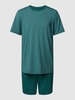 Schiesser Pyjama met stretch Groen