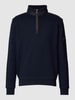 bugatti Sweatshirt met opstaande kraag Marineblauw