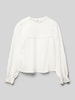 Mango Longsleeve mit Smok-Details Modell 'mixi' Offwhite