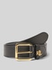 Lauren Ralph Lauren Leren riem met labelapplicatie Zwart