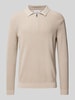 Only & Sons Gebreide pullover met korte ritssluiting, model 'MATTEO' Beige