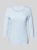 Christian Berg Woman T-Shirt mit 3/4-Arm in unifarbenem Design Hellblau