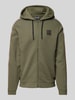 EA7 Emporio Armani Sweatjack met labelpatch Olijfgroen