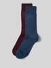 Jake*s Casual Socken mit Strukturmuster im 2er-Pack Bordeaux