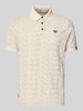 PME Legend Slim Fit Poloshirt im Allover-Look Offwhite