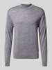 Manuel Ritz Gebreide pullover van merinowol Lichtgrijs