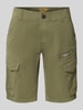 PME Legend Slim Fit Cargoshorts mit Label-Print Modell 'NORDROP' Oliv