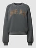 Tommy Jeans Sweatshirt mit Label-Print Mittelgrau