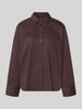 VERO MODA Regular Fit Langarmbluse aus Baumwoll-Mix Modell 'LOTUS' Schoko