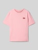 Jack & Jones T-shirt met labelstitching, model 'TAVIRA' Roze