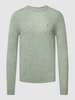 MCNEAL Strickpullover mit Label-Stitching Lindgrün meliert