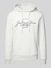 Jack & Jones Hoodie met labelprint, model 'FERRIS' Offwhite gemêleerd