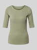 Marc Cain T-shirt met ronde hals Rietgroen