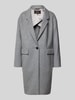 Windsor Lange jas van lanawolmix met kasjmier Middengrijs