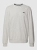 FILA Sweatshirt met labelstitching, model 'BRUSTEM CREW' Lichtgrijs gemêleerd