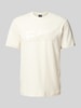 EA7 Emporio Armani T-Shirt mit Label-Print Beige