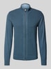 MCNEAL Regular Fit Strickjacke mit Stehkragen Rauchblau Melange