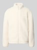 REVIEW Fleecejacke mit Label-Detail und Reißverschluss Ecru