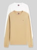 Tommy Jeans regular fit shirts met lange mouwen van puur katoen in set van 2 Beige