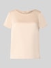 Rinascimento Bluse aus Satin mit Rundhalsausschnitt Taupe