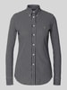 Polo Ralph Lauren Bluzka koszulowa o kroju slim fit z kołnierzykiem typu button down Czarny