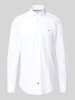 Tommy Hilfiger Tailored Slim Fit Businesshemd aus Baumwoll-Mix Weiss