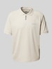 Guess Activewear Regular Fit Poloshirt mit Reißverschluss Modell 'JAISS' Beige