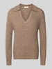 FREE/QUENT Strickpullover mit gerippten Abschlüssen Modell 'Hil' Taupe