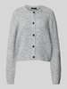 Vero Moda Regular Fit Strickjacke mit Wollanteil und Knopfleiste Modell 'NOVAH' Mittelgrau