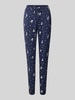 Jake*s Casual Pyjama-Hose aus reiner Baumwolle mit Peanuts® Print Dunkelblau Melange