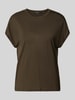 Someday T-Shirt aus Lyocell in unifarbenem Design Modell 'Kanja' Dunkelgruen