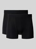 Bread & Boxers Trunks mit elastischem Bund im 2er-Pack Black