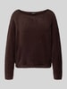s.Oliver BLACK LABEL Regular fit pullover met viscose, Donkerbruin