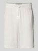 Blend Regular Fit Leinenshorts mit Tunnelzug Modell 'MORGAN' Weiss