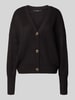 Vero Moda Loose fit gebreid jack met sierknopen, model 'LEA' Zwart