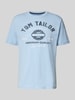 Tom Tailor Regular fit T-shirt van puur katoen Lichtblauw