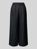 MM Wide Leg Leinenhose mit elastischem Bund Modell 'MINNIE' Black