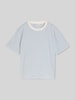 Tom Tailor Denim T-shirt o pudełkowym kroju z czystej bawełny Jasnoniebieski melanż