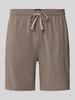 BOSS Regular Fit Sweatshorts aus Baumwoll-Elasthan-Mix  Schlamm