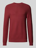 MCNEAL Strickpullover mit Strukturmuster Bordeaux Melange