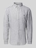 Polo Ralph Lauren Custom Fit Leinenhemd mit Button-Down-Kragen Oliv