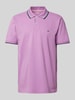 Fynch-Hatton Koszulka polo o kroju regular fit z paskami w kontrastowym kolorze Fioletowy melanż