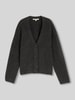 Tom Tailor Denim Regular Fit Cardigan mit V-Ausschnitt Dunkelgrau