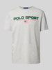 Polo Sport T-shirt z nadrukiem z logo Jasnoszary melanż